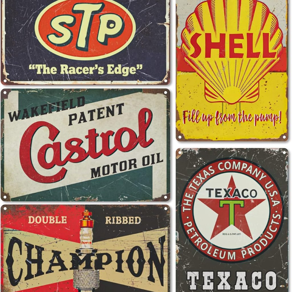 Vintage Garage Signs Room Decor 5pcs Pvc Made Garage Decor Signs For Men Duple